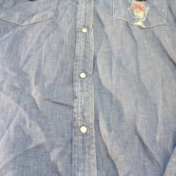 Vintage GWG Denim Pearl Snap Western Shirt - Picture 11 of 13
